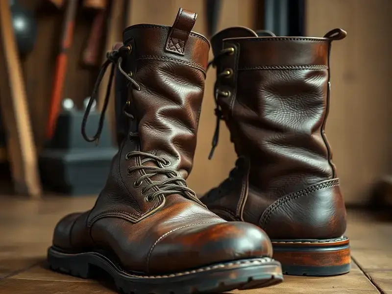 Leather boot restoration and resoling
